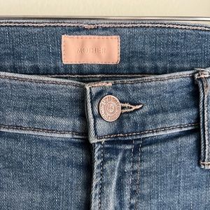 MOTHER Blue Cropped Jeans